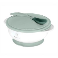 ظرف غذا همراه با قاشق حرارتی رنگ سبز کیکابو Kikkaboo