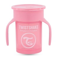 ليوان 360 درجه رنگ صورتي تویست شیک Twistshake