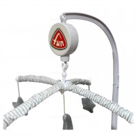 آویز بالای تخت کوکی طرح فیل رنگ طوسی baby fun