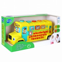 اتوبوس الفبا رنگ زرد هولی تویز Huile Toys