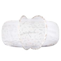 پشه بند مسافرتی کوچک طرح برگ رنگ کرم ایسیز