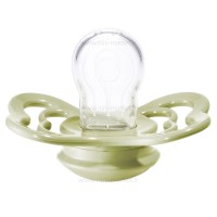 پستانک تکی سیلیکونی بادامی 0 – 6 ماه سبز بیبز BIBS (بدون جعبه)