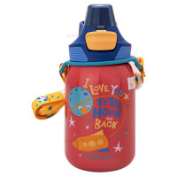 فلاسک آب استیل طرح دار رنگ قرمز هلو دریم Hello Dream