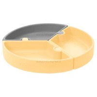 ظرف غذا پازلی چند بخش رنگ طوسی زرد مینیک اوی اوی minik oi oi