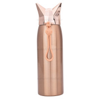 فلاسک آب استيل طرح روباه رنگ طلایی هلو دریم Hello dream