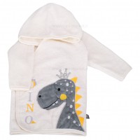 ست حوله 5 تیکه طرح دایناسور رنگ سفید طوسی مادرکر mothercare