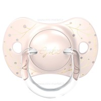 پستانک تکی بادامی 0 - 6 ماه طرح گلد صورتی سواوینکس Suavinex