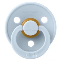 پستانک تکی گرد لاتکس سایز 0 - 6 ماه آبی بیبز BIBS (بدون جعبه)