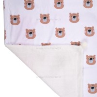 پتو دورپیچ مخمل طرح خرس رنگ سفید کارترز Carters