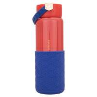 فلاسک آب استيل بنددار رنگ قرمز هلو دریم Hello dream