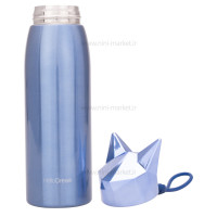 فلاسک آب استيل طرح روباه رنگ سرمه ای هلو دریم Hello dream