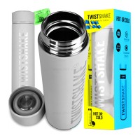 فلاسک آب رنگ سفید تویست شیک Twistshake ظرفیت ۴۲۰ میلی لیتر
