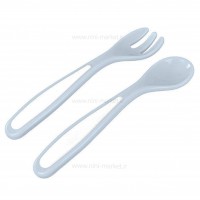 ظرف غذا چسبان و قاشق کیکابو Kikkaboo رنگ آبی