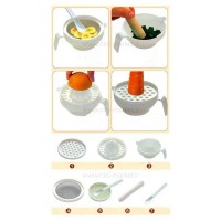 ست غذاساز دستی 7 تکه رنگ صورتی رووکو Rovco