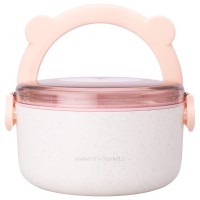 ظرف غذا گیاهی طرح خرسی رنگ صورتی برند خارجی