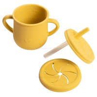 ست غذاخوری سیلیکونی 6 تکه رنگ خردلی برند خارجی