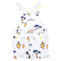 پیشبندی شورتی اسپرت طرح مانکی رنگ سفید ایندیگو indigo