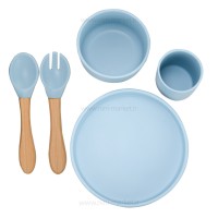 ست ظرف غذا 6 تیکه رنگ آبی minik oioi