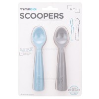 قاشق دو عددی رنگ طوسی آبی مینیک اوی وای Minik Oioi