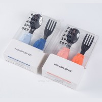 ست قاشق و چنگال رنگ آبي هی اور شی Heorshe