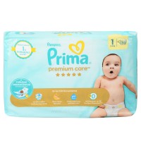 پوشک چسبی پریما پمپرز prima pampers  سایز 1 (2-5 کیلو) 33 عددی