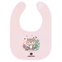 پیشبند سیلیکونی پشت حوله ای تکی طرح ببر و رنگین کمان رنگ صورتی  Kikkaboo