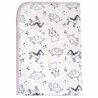 زيرانداز تعويض طرح حيوانات سایز کوچک رنگ سفيد ايسيز