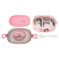 ظرف غذا چند منظوره طرح دختر رنگ صورتي برند خارجي