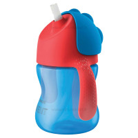 لیوان نی دار دسته دار فیلیپس اونت Philips Avent رنگ آبی 200 میل