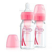 شیشه شیر طلقی 120 میل صورتی (بدون جعبه) تکی دکتر براون Dr.browns