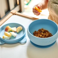 کاسه درب دار سیلیکونی رنگ آبی مینیک اوی اوی Minik Oioi