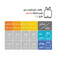 رامپر دخترانه طرح برگ رنگ سبز ایندیگو Indigo