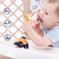 جغجغه صندلی غذا طرح اسب آبی چسبان هولی تویز Hola toys