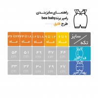 رامپر پسرانه طرح دریا رنگ سفید bee baby