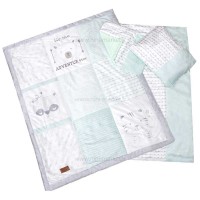 سرویس خواب 4 تکه طرح خرس رنگ سبز لیزا Lisa