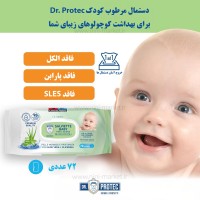 دستمال مرطوب 72 عددی حاوی آلوئورا و گلیسرین سالویت Salvitte