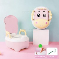 توالت آموزشی طرح گاو شاخدار رنگ صورتی برند خارجی