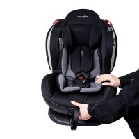 صندلی ماشین بی بی فور لایف baby4life مدل ایزو فیکس دار تاج دار رنگ مشکی،طوسی