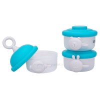 انباری غذا 3 عددی مدل حیوانات رنگ سبزآبی رووکو Rovco