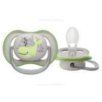 پستانک بادامی تکی الترا ایر 6 - 18 ماه طرح نهنگ اونت Avent (بدون جعبه)