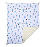 پتو دورپيچ مخمل طرح عروس دريايی رنگ آبی کارترز Carters