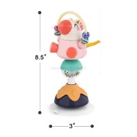 جغجغه صندلی غذا طرح اسب آبی چسبان هولی تویز Hola toys