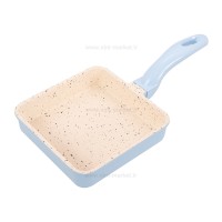 تابه چدن گرانیت مربع رنگ آبی عروس Aroos