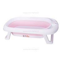 وان حمام آکاردئونی یا تاشو رنگ صورتی رووکو Rovco