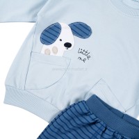 بلوز شلوار طرح سگ رنگ آبی برند رابو Raboo