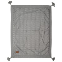 پتو بافت داخل خزدار رنگ طوسی لیزا دیاموند Lisa Diamond