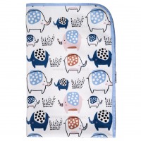 زیرانداز تعویض طرح فیل سایز کوچک رنگ آبی ایسیز