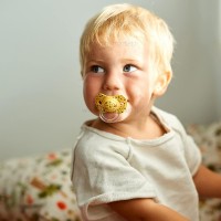 پستانک تکی بادامی 18 ماه به بالا طرح پلنگی زرد سواوینکس Suavinex (بدون جعبه)