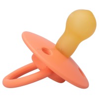 پستانک تکی لاتکس سایز 6 -18 ماه رنگ نارنجی فاقد جعبه بیبز Bibs