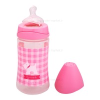 شیشه شیر پیچازی 270 میل طرح سگ رنگ صورتی سواوینکس Suavinex